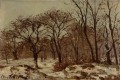 chestnut orchard in winter 1872 Camille Pissarro woods forest